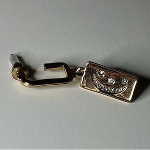 Gold Tinted Smiley Earring Set